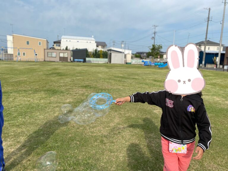 シャボン玉がきれいだね.。o○
